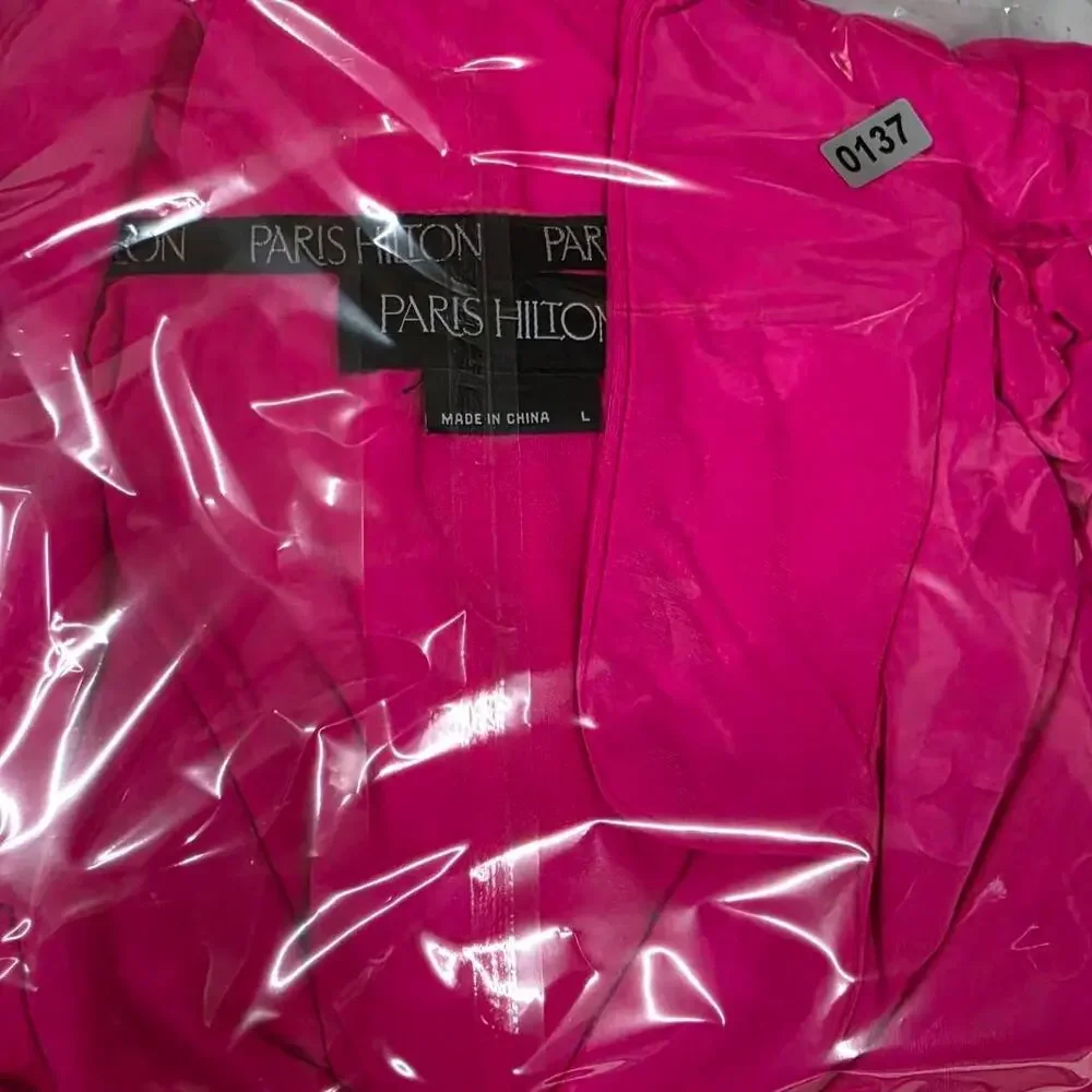 Paris hilton pink satin pajama